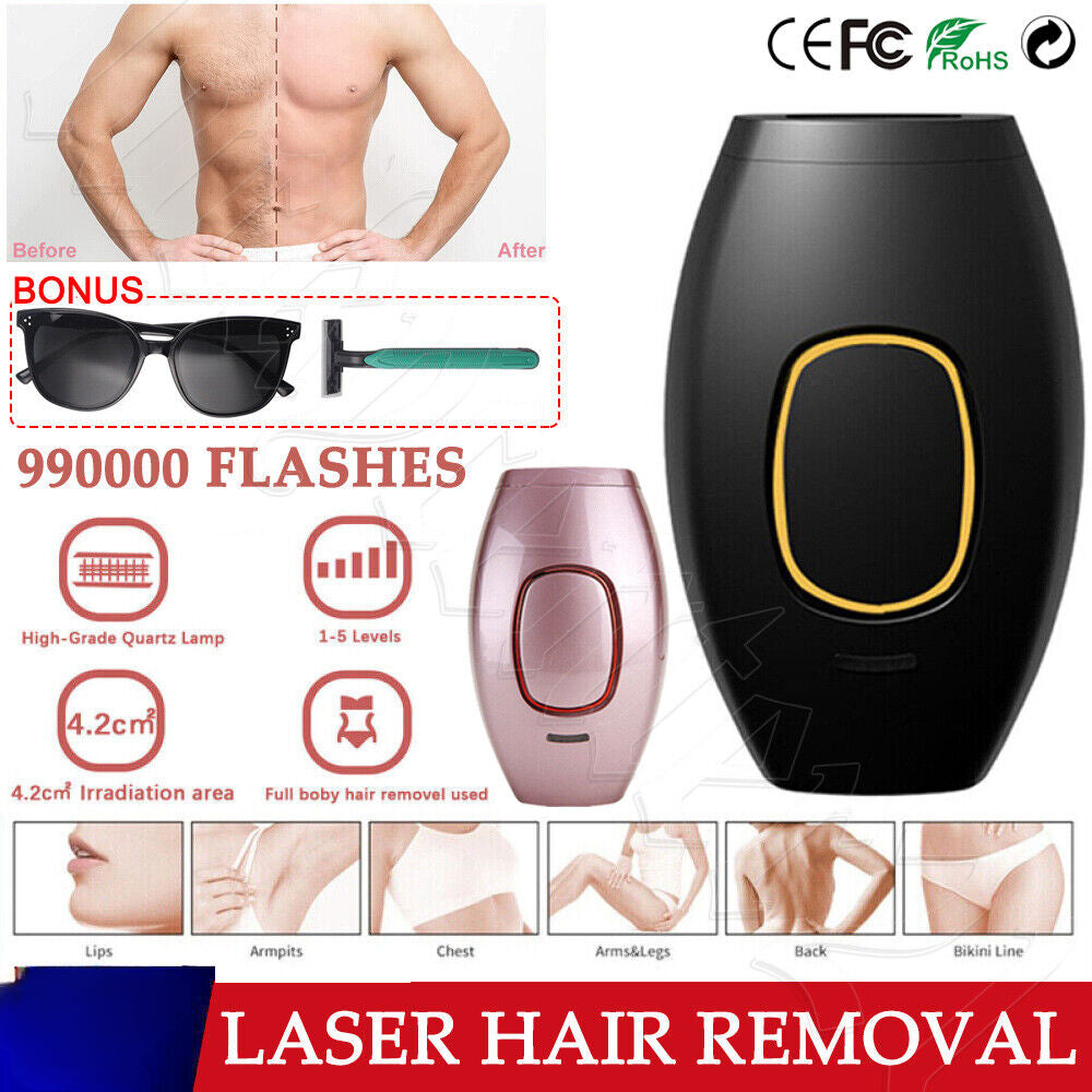 IPL Permanent Laser Hair Removal For Women Men Painless All Body Remover Device