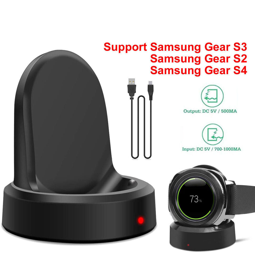 For Samsung Galaxy Watch Gear S2/S3/S4 Wireless Charger Charging Dock 42mm/46mm