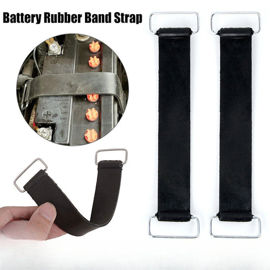 2x Battery Rubber Band Strap Fixed Holder Bandage Belt Stretchable Motorcycle