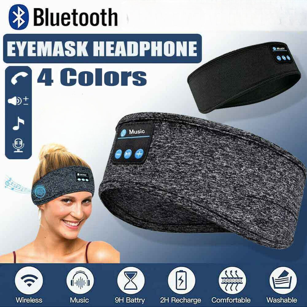 Wireless Bluetooth 5.0 Stereo Eye Mask Headphones Earphone Sleep Music Headband