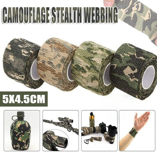 4 Roll Tape Army Camo Wrap Rifle Gun Shooting Hunting Camouflage Stealth Webbing