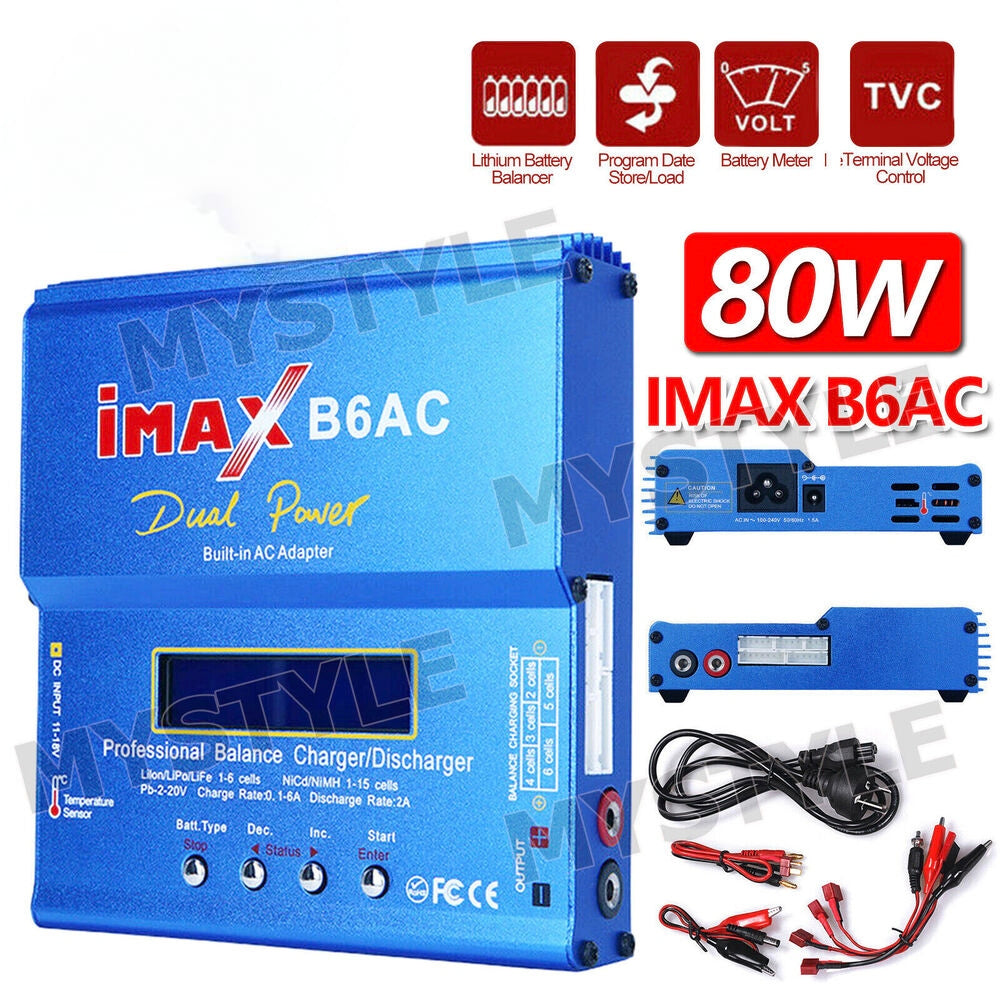 IMax B6AC 80W RC Lipo Lithium NiMh Digital Battery Balance Charger Discharger