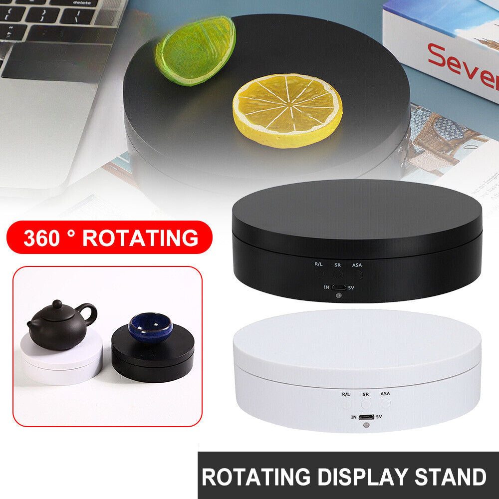 360° Rotating Display Stand Motorised Turntable Jewelry Photography Show Holder