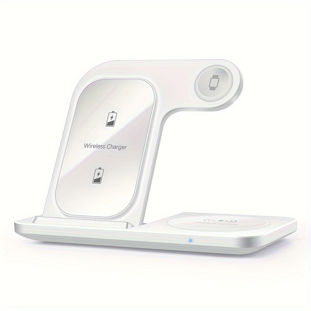 Wireless Charging Station for Multiple Devices Foldable 3 in 1 Fast Charger Station Stand Dock for iWatch Series 9 8 7 6 SE 5 4 3 2 Ultra Airpods Pro 3 2 iPhone 15 14Pro 14 13 Pro Max 13 12 11 Pro X Max XS XR 8