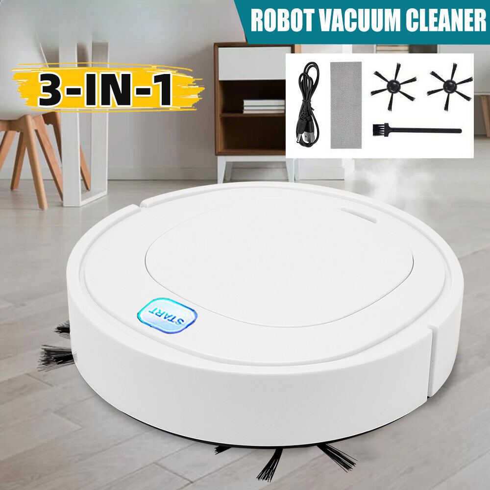 1 set Rechargeable Automatic Smart Robot Vacuum Cleaner Dry Wet Floor Mop Sweeping