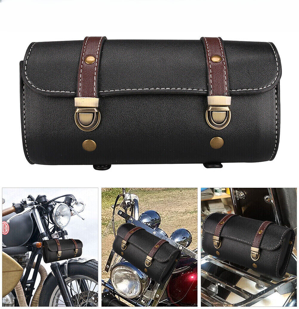 Universal Motorcycle Front Fork Tool Bag Saddlebag Roll Luggage Storage Pouch