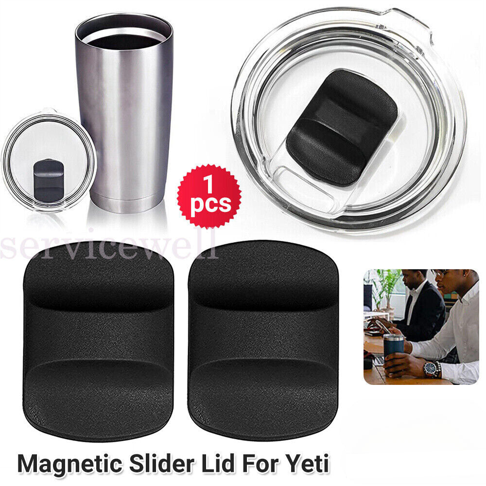 Magnetic Slider Lid 20/30oz Mug Tumbler Replacement For Rambler Yeti 1pc Tight