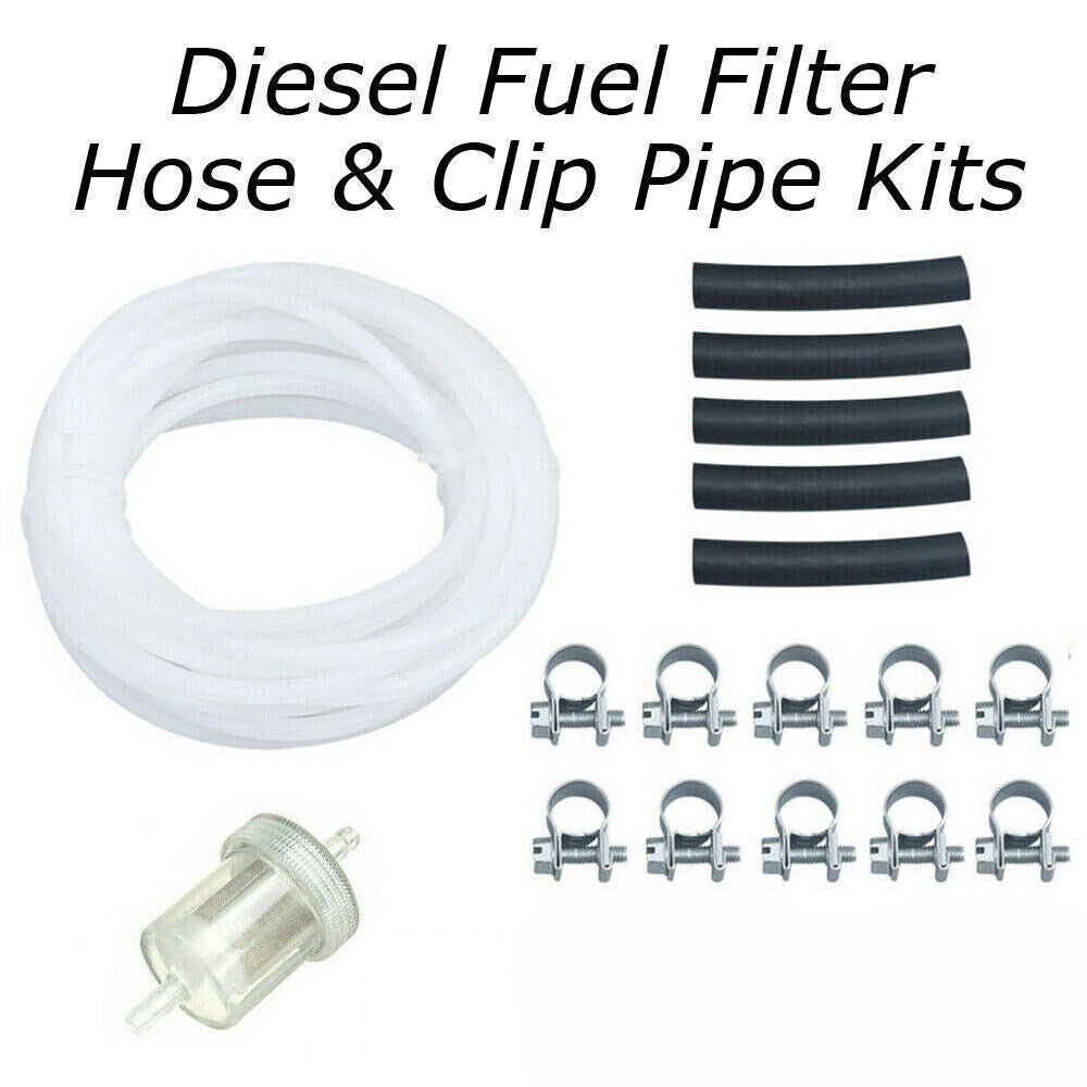 For Webasto Eberspacher Diesel Heater Inline Fuel Filter Hose Clip Pipe Line Kit