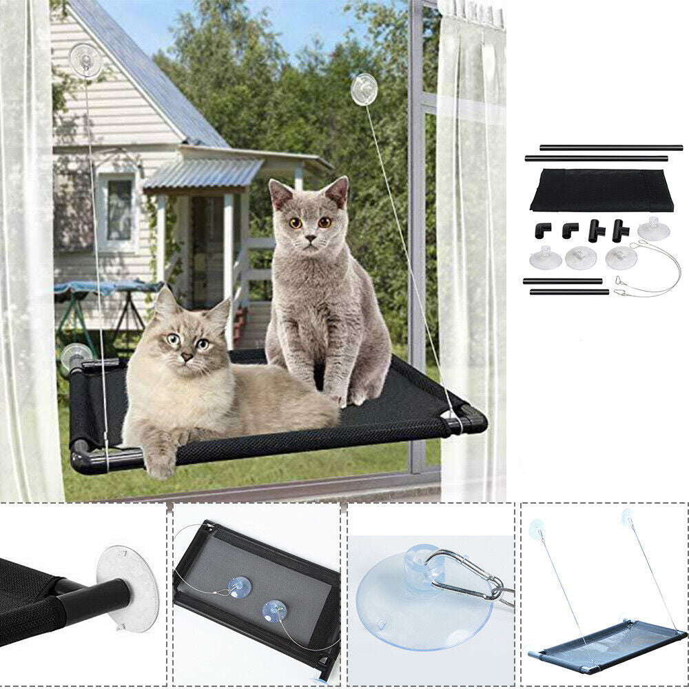 Pet Cat Window Hammock Perch Bed Hold Up To 60lbs Mounted Durable Seat Cover