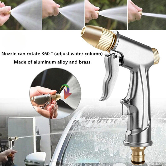 High Pressure Water Spray Gun Brass Nozzle Garden Hose Pipe Lawn Car Wash