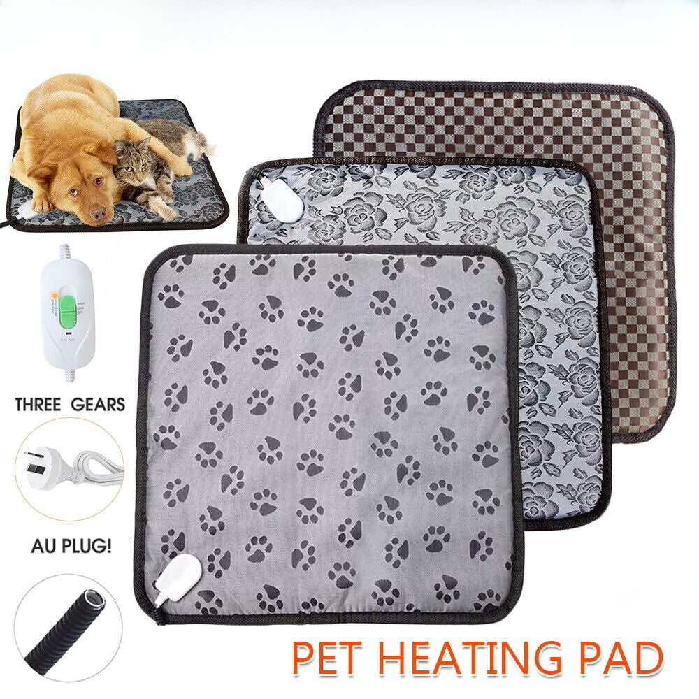 Pet Electric Heat Heated Heating Heater Pad Mat Blanket Bed Dog Cat Bunny