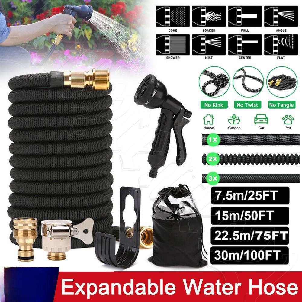 Pocket Hose Copper Bullet 100FT | With Spray Nozzle Gun | Expanding Garden Hose