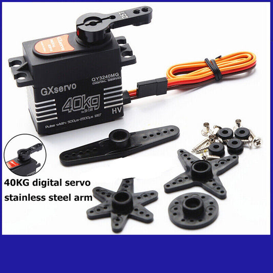 1/8 1/10 RC Car 25T Steel Steering Gear Arm 40KG High Torque Digital Servo Kit