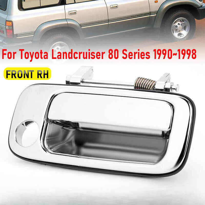 Right Front Outer Door Handle Chrome For Toyota Land cruiser 80 Series 1990-1998