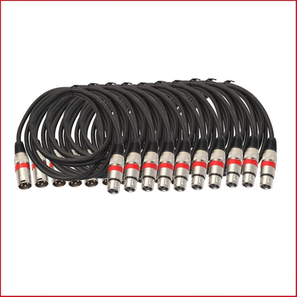 10pcs Stage Cable Male To Female 3 Pin DJ Cable 5.9ft DMX Cables for Stage Light