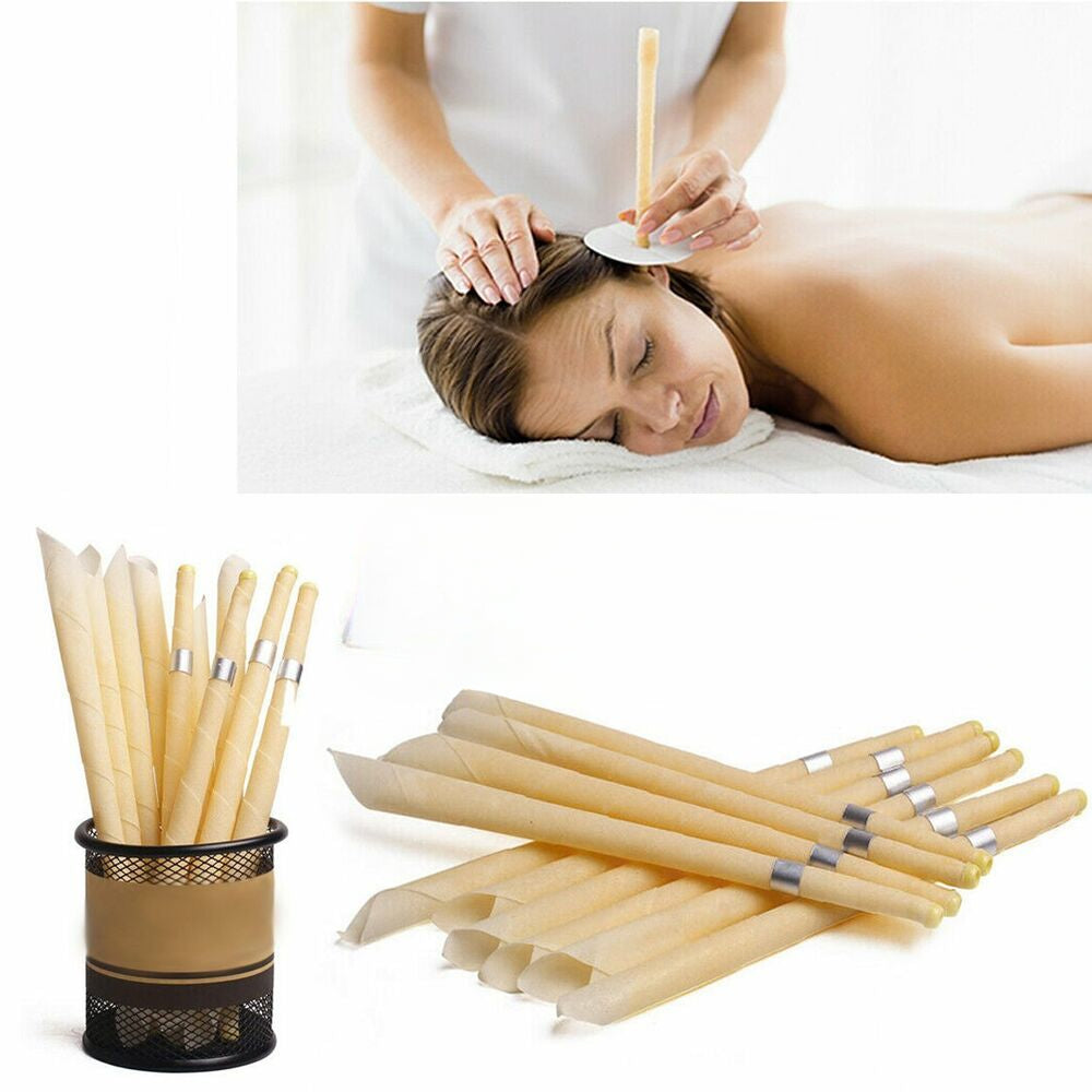 10X Natural Ear Candles Set Aromatherapy Candle Candling Relax Treatment Care L