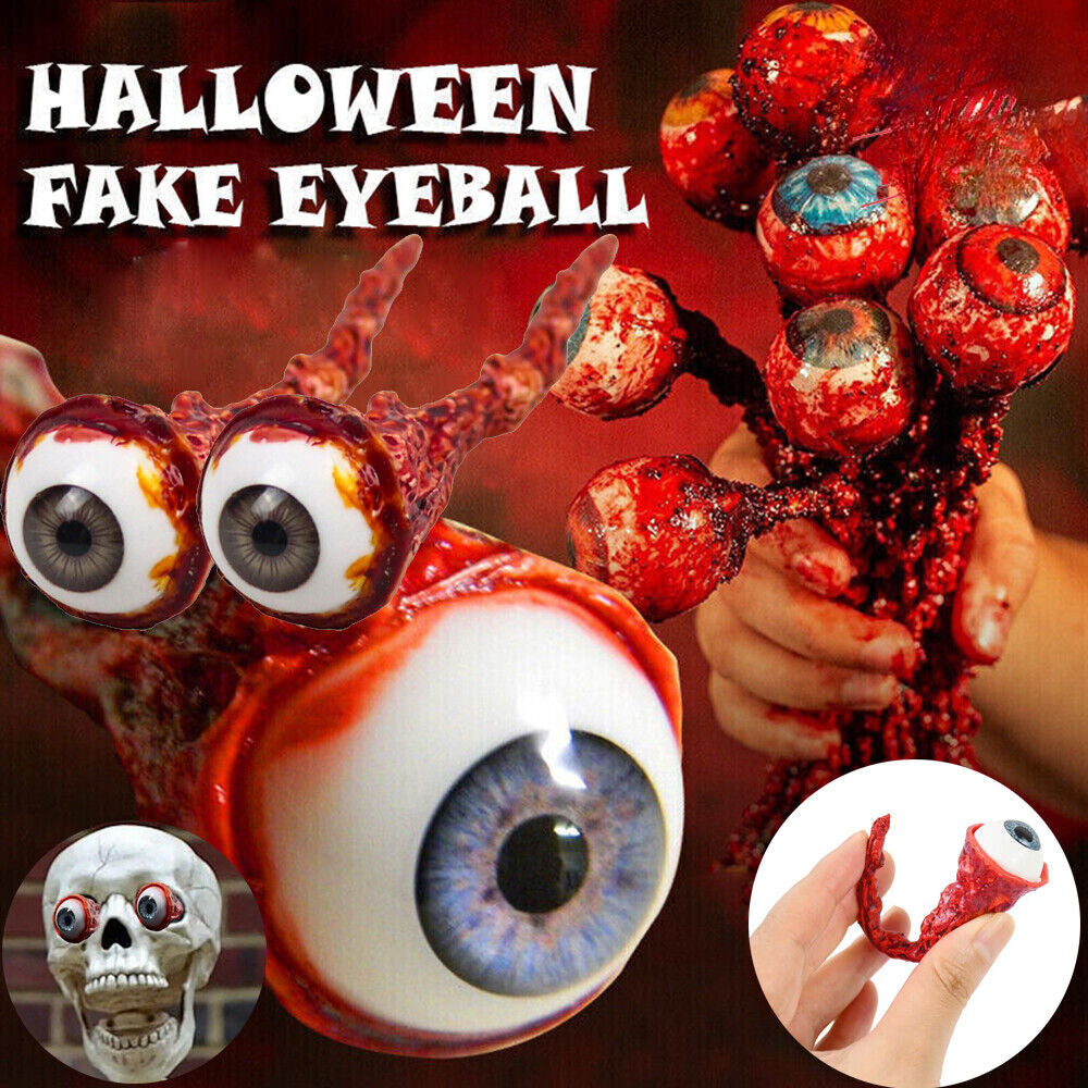 3xHalloween Party Decoration Fake Eye Eyeball Horror Scary Simulation Prop Trick