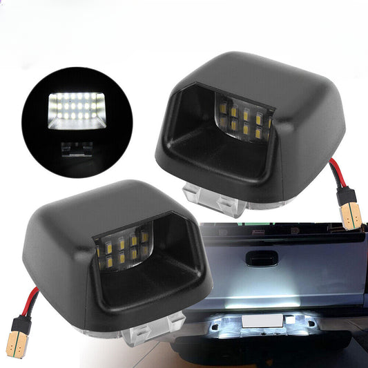 2x LED License Plate Light Replacement For Nissan Navara D40 Rear Bumper Lamp