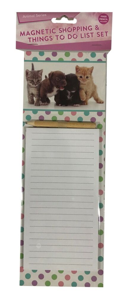 Magnetic Grocery Shopping List & To Do List Notes Notepad 40 Sheets with pencil