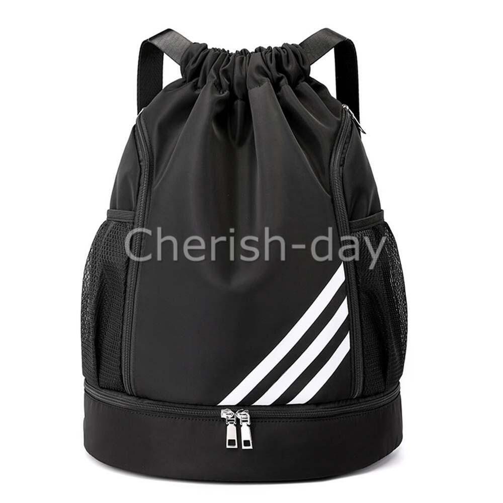 Women Mens Drawstring Backpack Bag Gym Sports Sack Portable Shoe Balls Bags