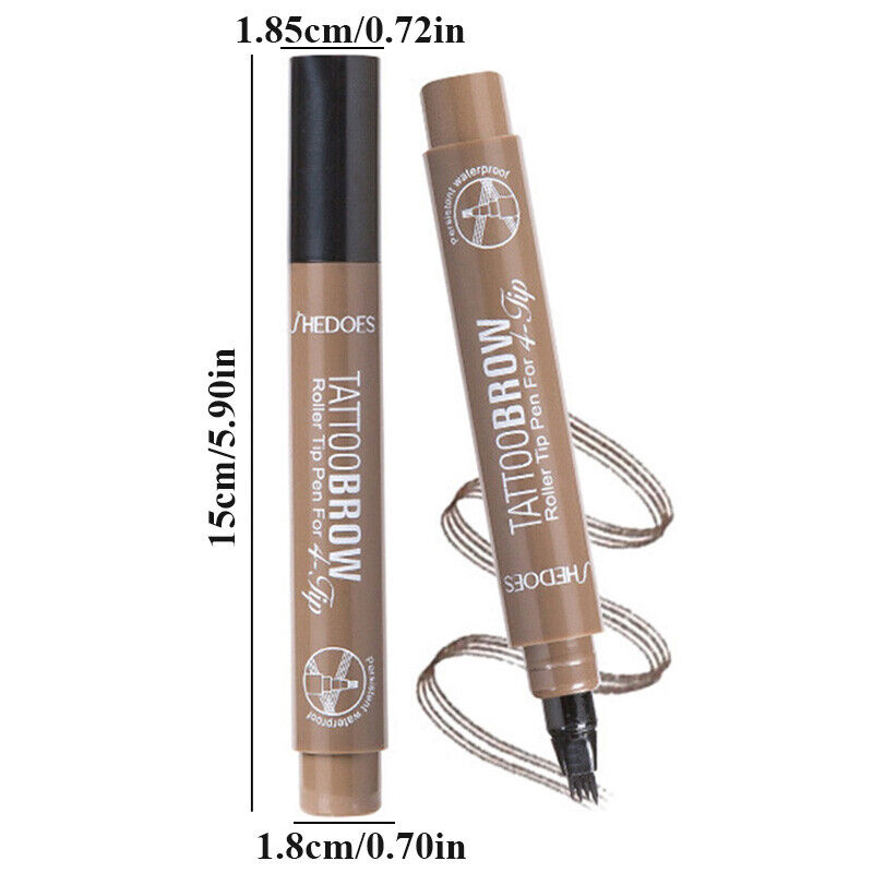 Four Pronged Eyebrow Pencil Beard Brush Waterproof Eyebrow Pencil Makeup Natural