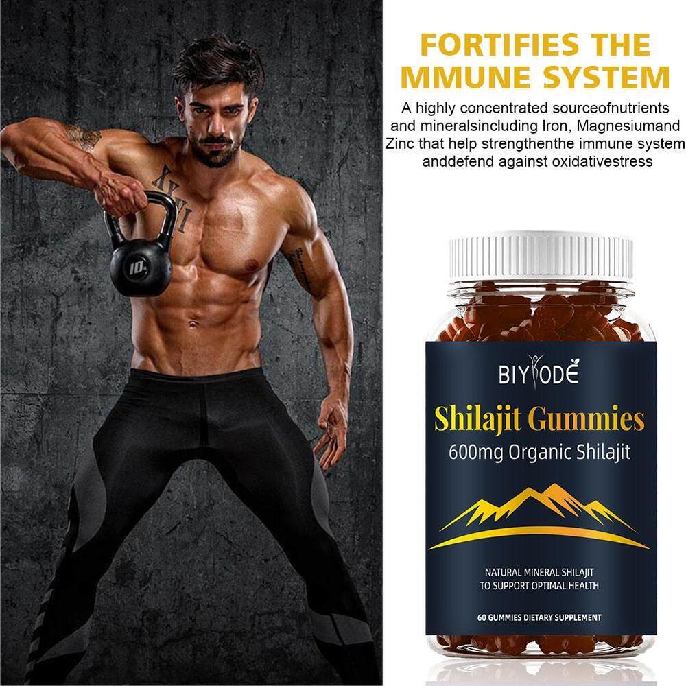 Shilajit Gummies Pure 100% Himalayan-Organic Shilajit Resin Natural Supplement