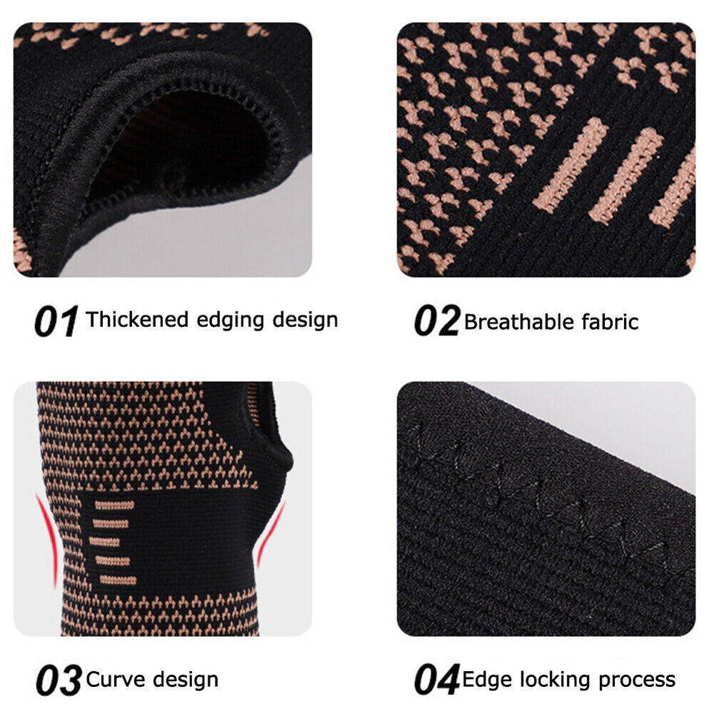 Knitted Wrist Brace Guard for Sports Gym Compression Wrap Protective Hand Glo