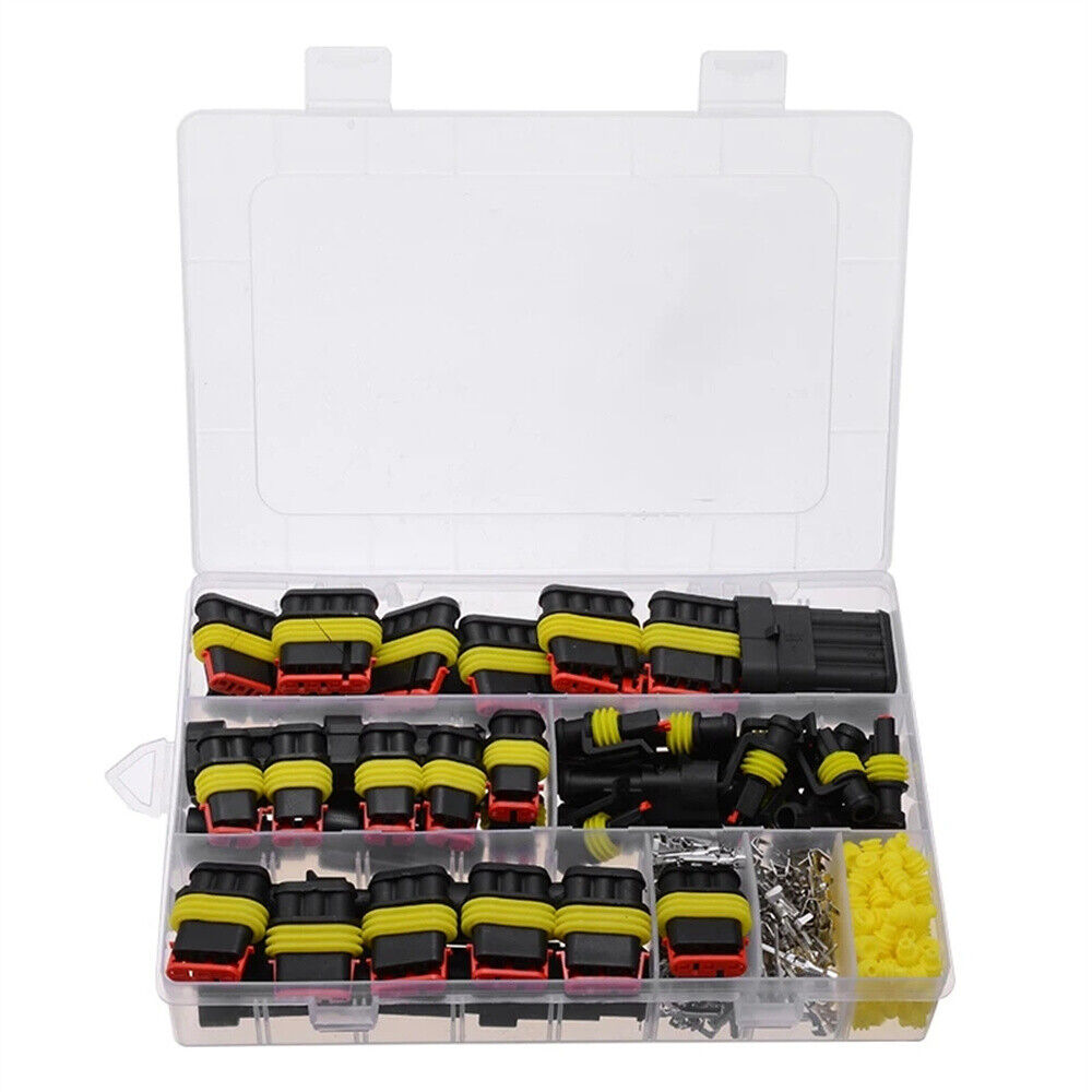 352Pcs Connector Plug Kit 1-4 Pin Way Waterproof Car Auto Electrical Wire Set