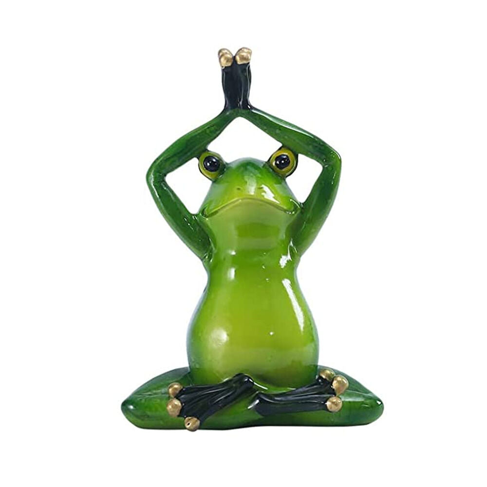 Yoga Frog Figurine Frogs Statue Funny Garden Home Décor Animal Ornament