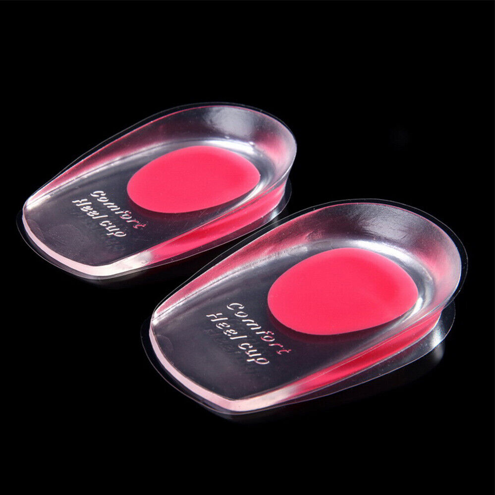 Gel Heel Inserts Pain Pads Insoles relief Support Shoe Cushion Massage Silicone