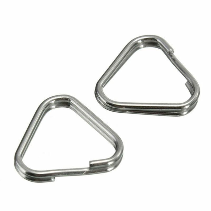 50pcs Metal Triangle Rings Split Camera Strap Hook Replacement Parts