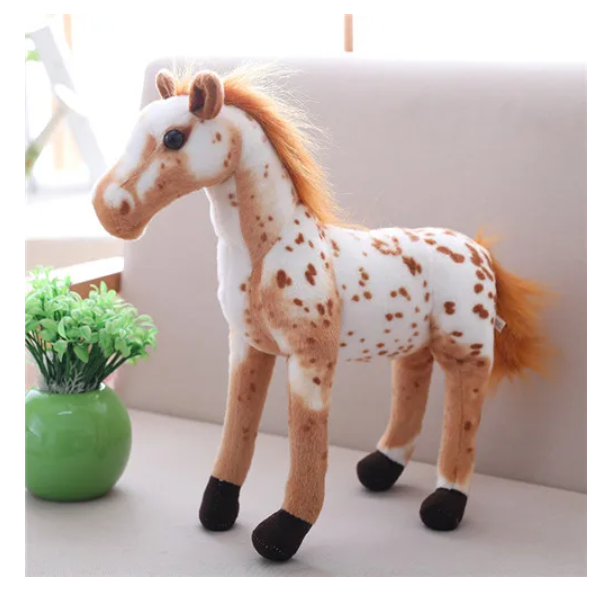 30cm Simulation Horse Plush Toys Cute Stuffed Animal Doll Soft Horse Toy