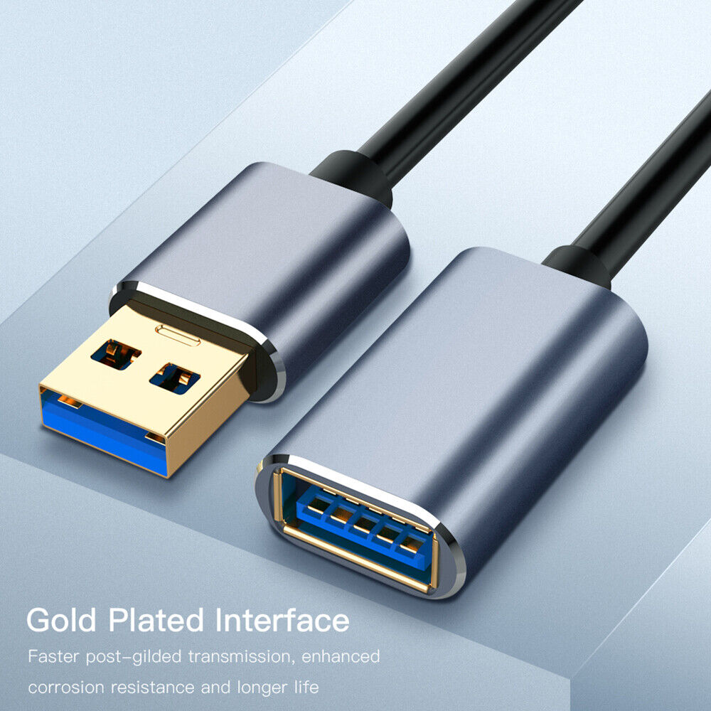 2pcs USB 3.0 Speed Extension Cable Male To Female Data Adapter Extention Cord