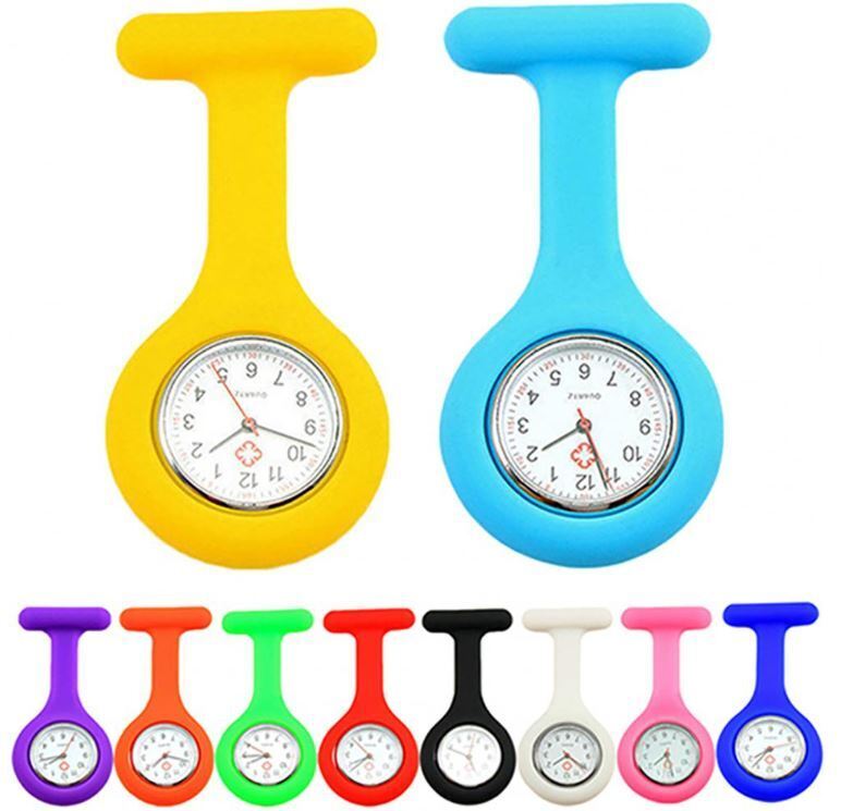 Silicone Nurse Watch Brooch Tunic Fob Nursing Nurses Pocket Pendant Watch