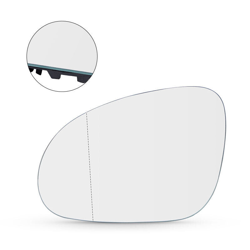 LEFT PASSENGER SIDE MIRROR GLASS FOR VW GOLF MK5 2004-08 WITH HEATED BACK PLATE