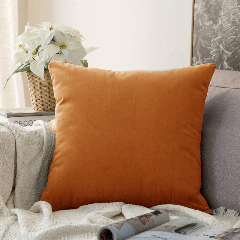 Multicoloured Plain Solid Colour Cushion Cover Covers Decorative Pillow Case