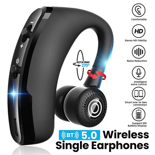 Wireless Earpiece Bluetooth Trucker Handsfree Earphone Singel Earbuds Headset