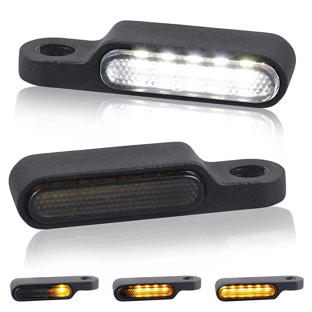 Mini Motorcycle LED Turn Signal Blinker Light Indicator Amber For Harley Softail