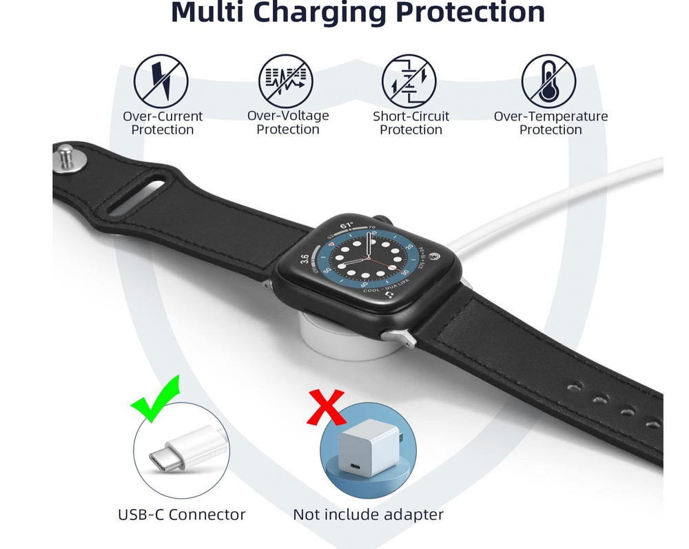 Wireless Magnetic Charger For iWatch Samsung Galaxy Watch 5 Pro/5/4/3 USB Type C