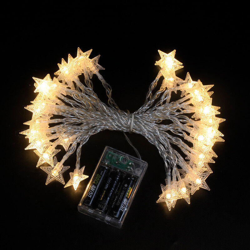 Snowflake Fairy Lights 40 LED Battery String Light for Outdoor Bedroom Christmas