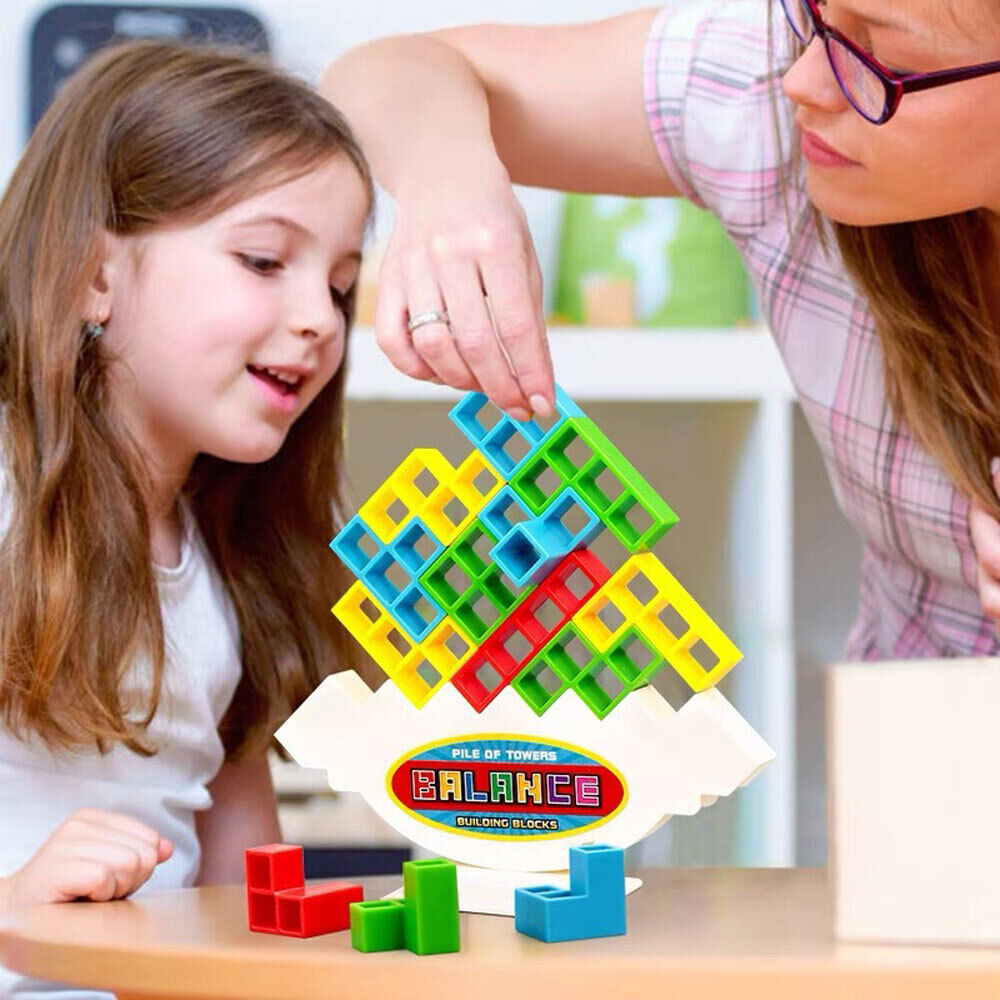 Tetra Tower Game Stacking Blocks Balance Puzzle Assembly Bricks gift 2024