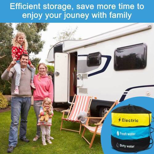 Hose Bag Caravan Camping RV Cable Organizer Water Hose Electrical Cords Storage