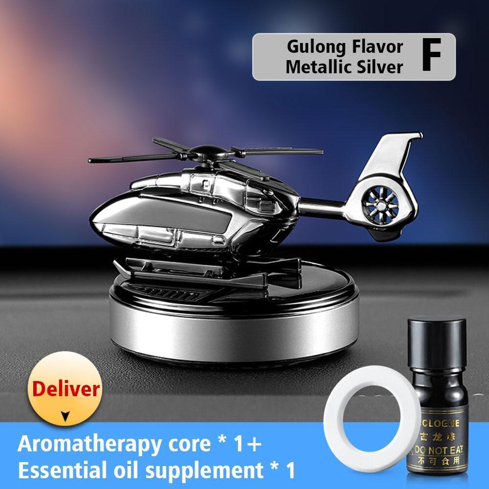 Solar Air Freshener Alloy Helicopter Air Freshener For Car And Home Fragrance