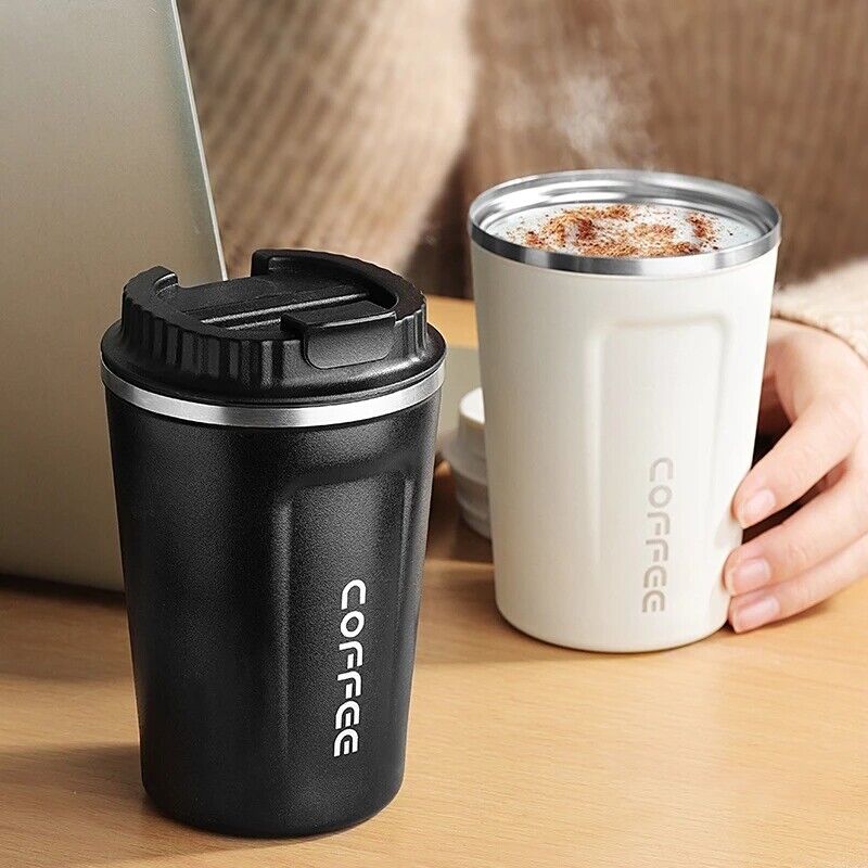 Insulated Reusable Coffee Mug Vacuum Travel Cup Thermal Stainless Steel Flask