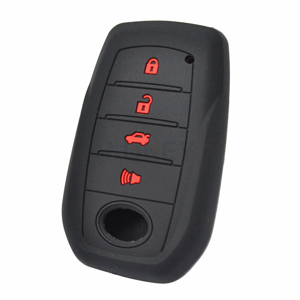 Silicone Smart Car Key Case Cover Fits For Toyota RAV4 15 Fob Holder Accessories