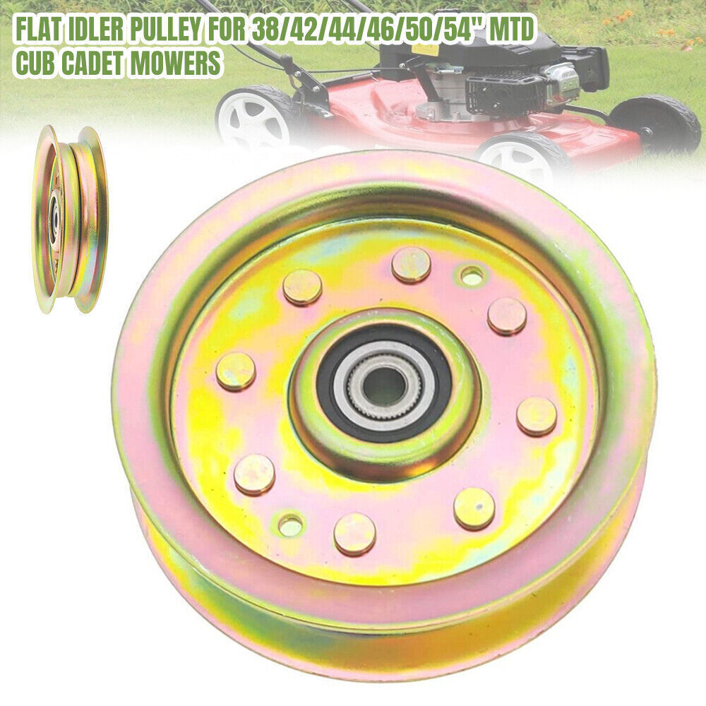 2x Flat Idler Pulley fits for 38/42/44/46/50/54" MTD Cub Cadet Mowers 756-04129B