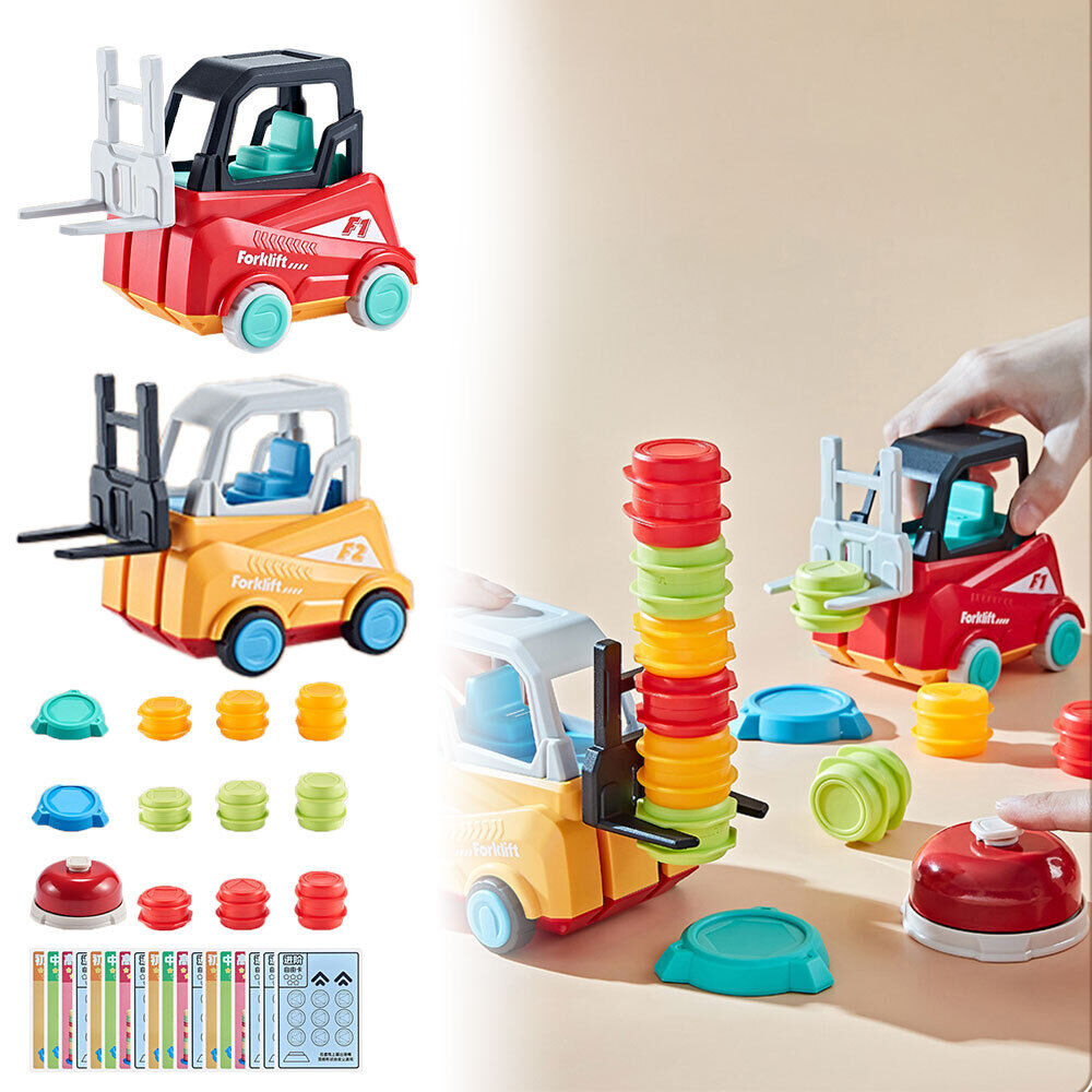 Forklift Transport Game, 2-Player Stack & Matching Skill Game