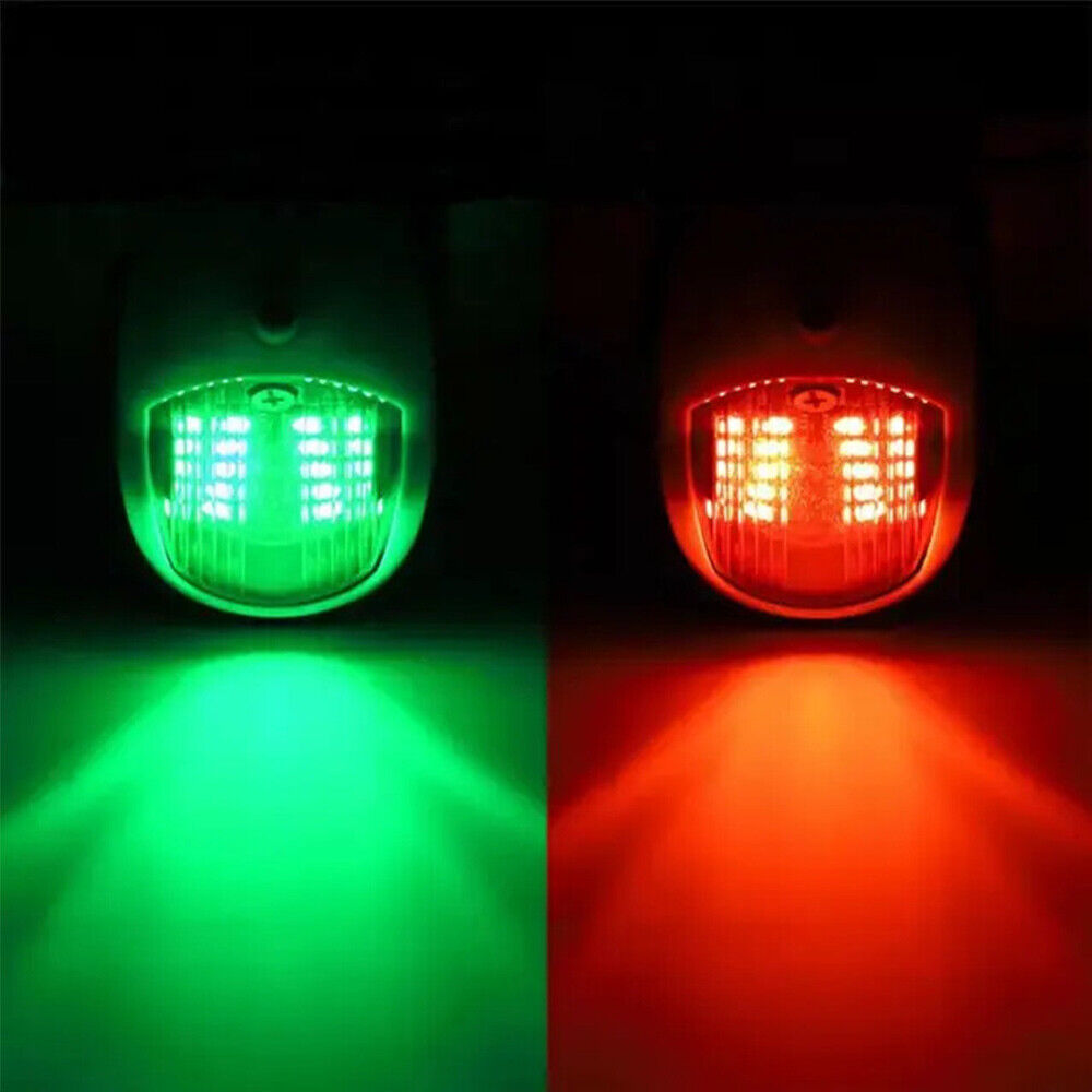 2× Boat Navigation Lights Boat Light 12V 24V Side Lamp Waterproof Nav Stern Lights