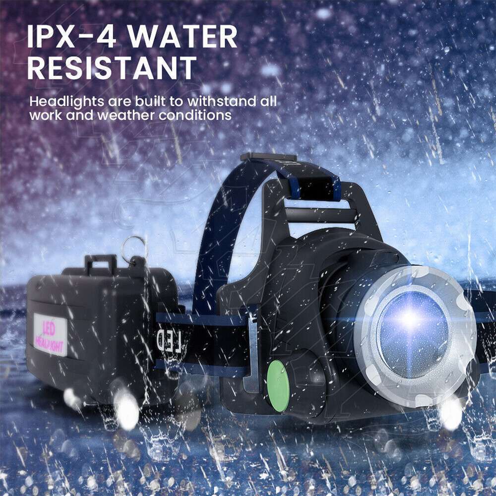 Powerful 12000000LM LED Rechargeable Headlight Zoomable Headlamp Head Torch