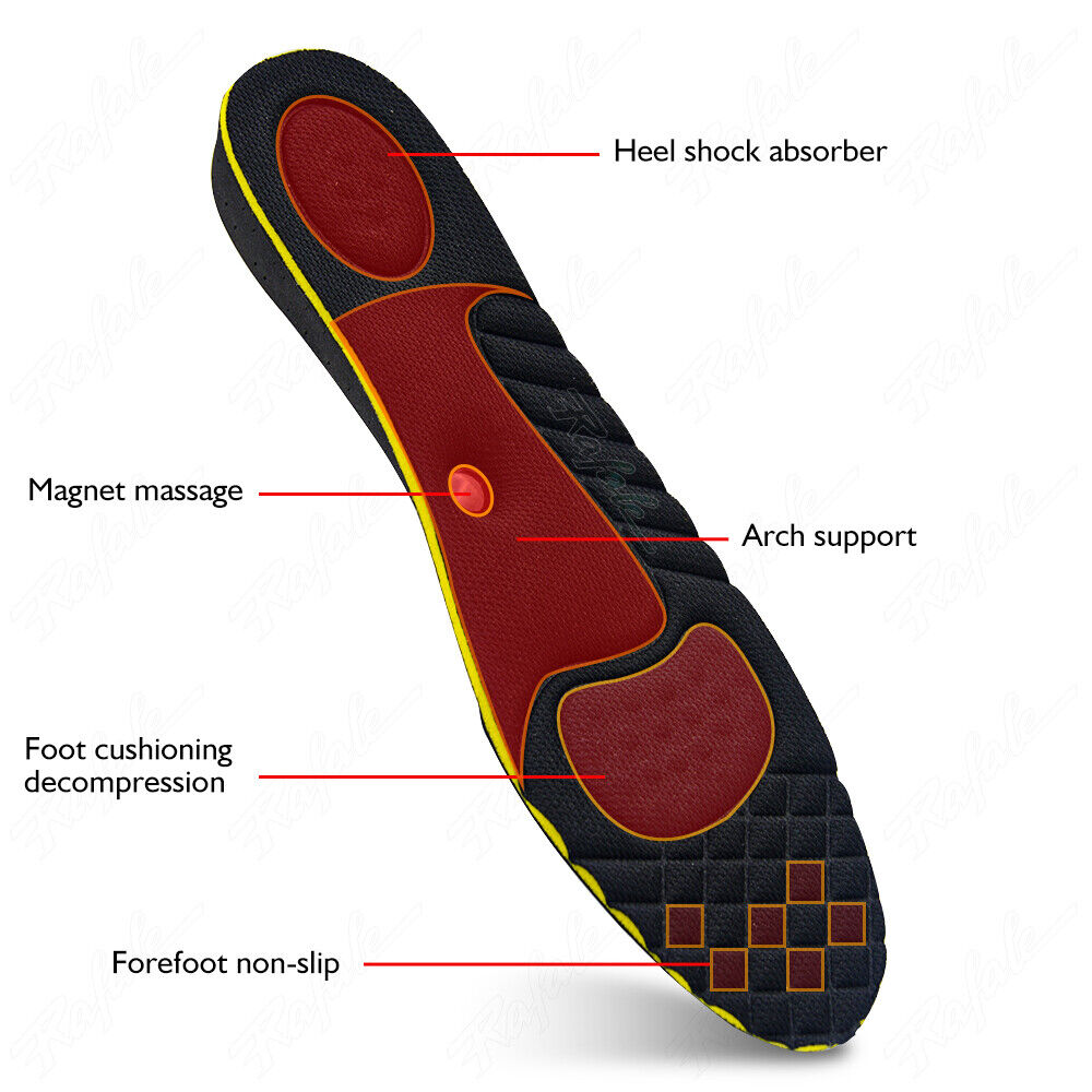 Memory Foam Insoles Inner Sole Insert Air Cushion Foot Shoe Pads Height Increase